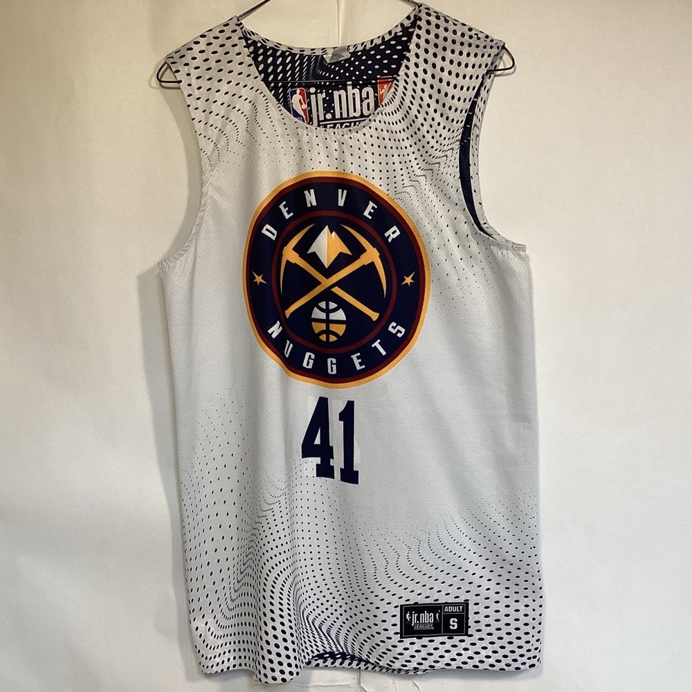 NBA Denver Nuggets reversible Jersey Blue and White men’s size small